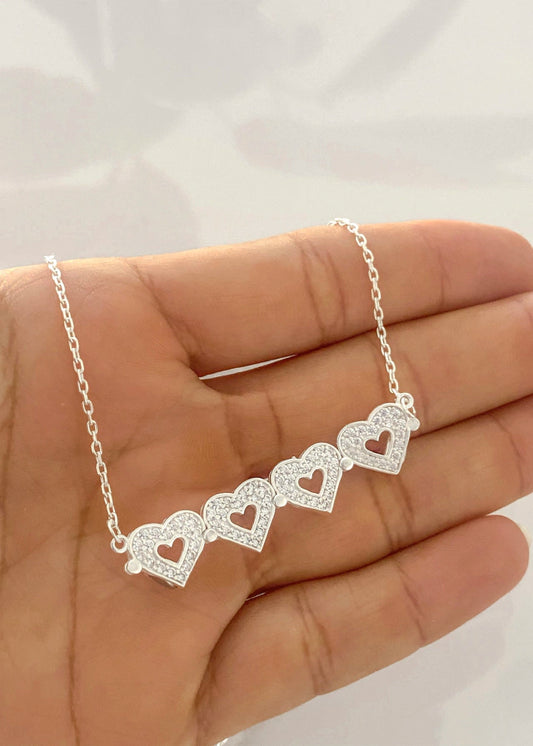 Collar 2 en 1 Corazones o Trébo